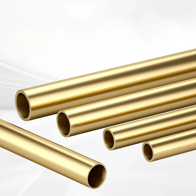 Brass Round Tube Pipe — OD 6–40mm, Wall 0.2–2mm, Length 300mm