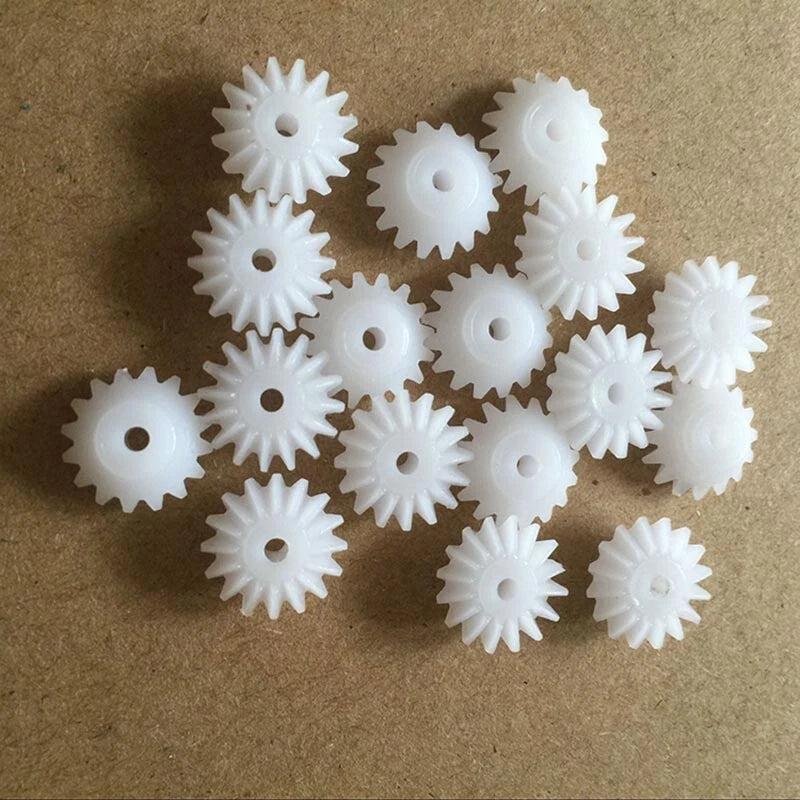 0.5 Module Plastics Bevel Gear Small Gears White 16 Teeth for Toys DIY