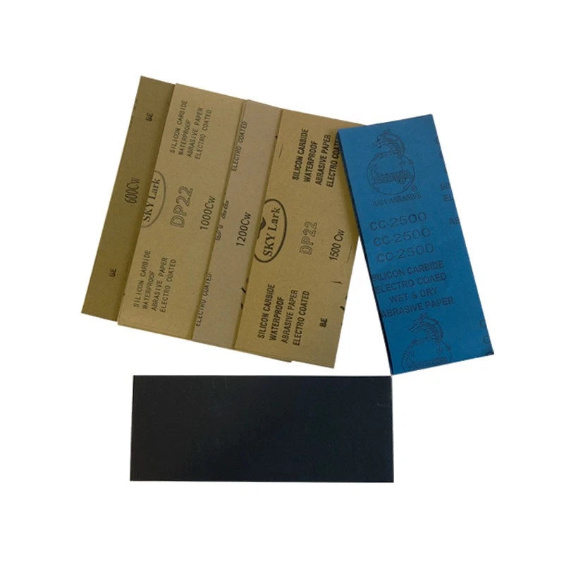 Mixed Grit Silicon Carbide Wet & Dry Sandpaper — P60 to P7000 93x230mm Assortment for Wood Metal Auto