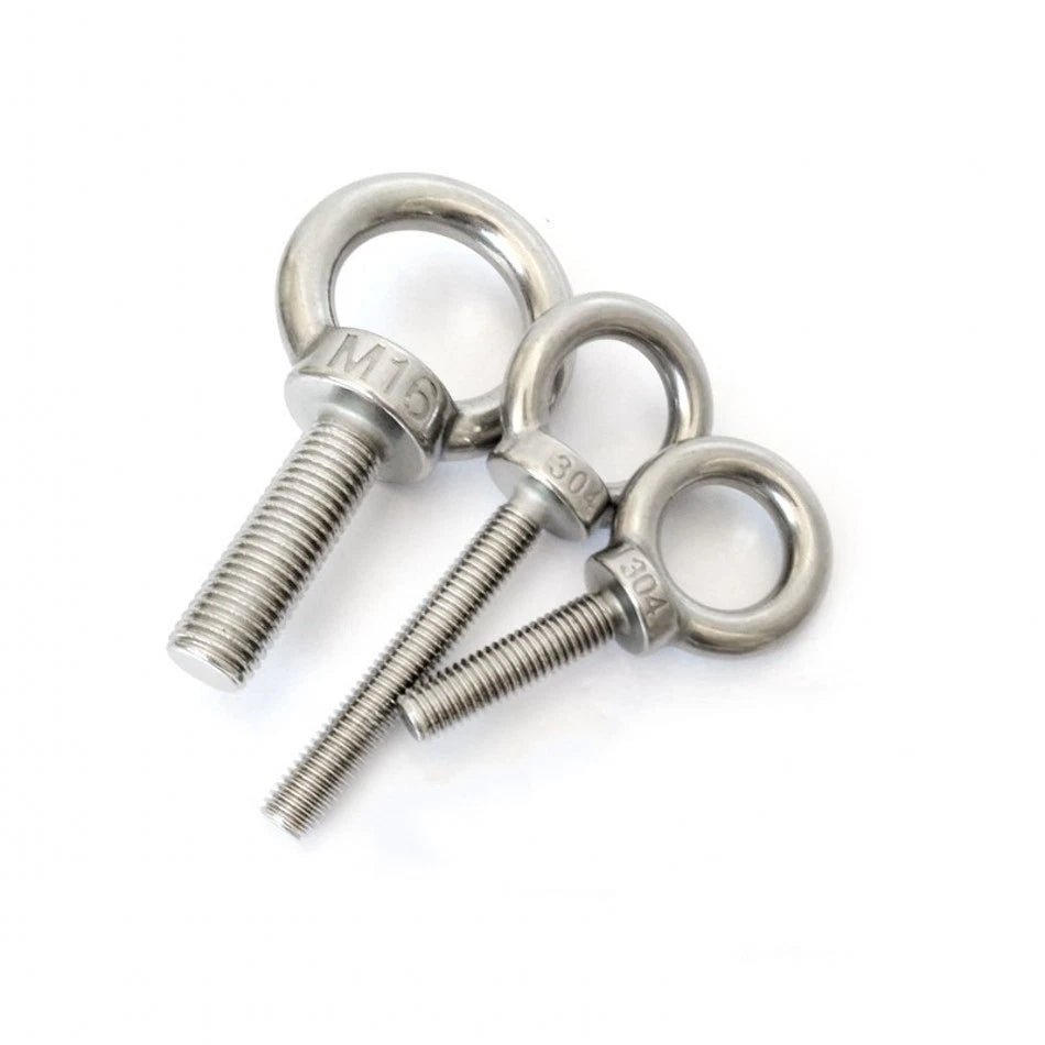 Lifting Eye Bolts A2 Stainless Steel Metric Thread M3 M4 M5 M6 M8 M10 M12 to M24 - HomeDIYer