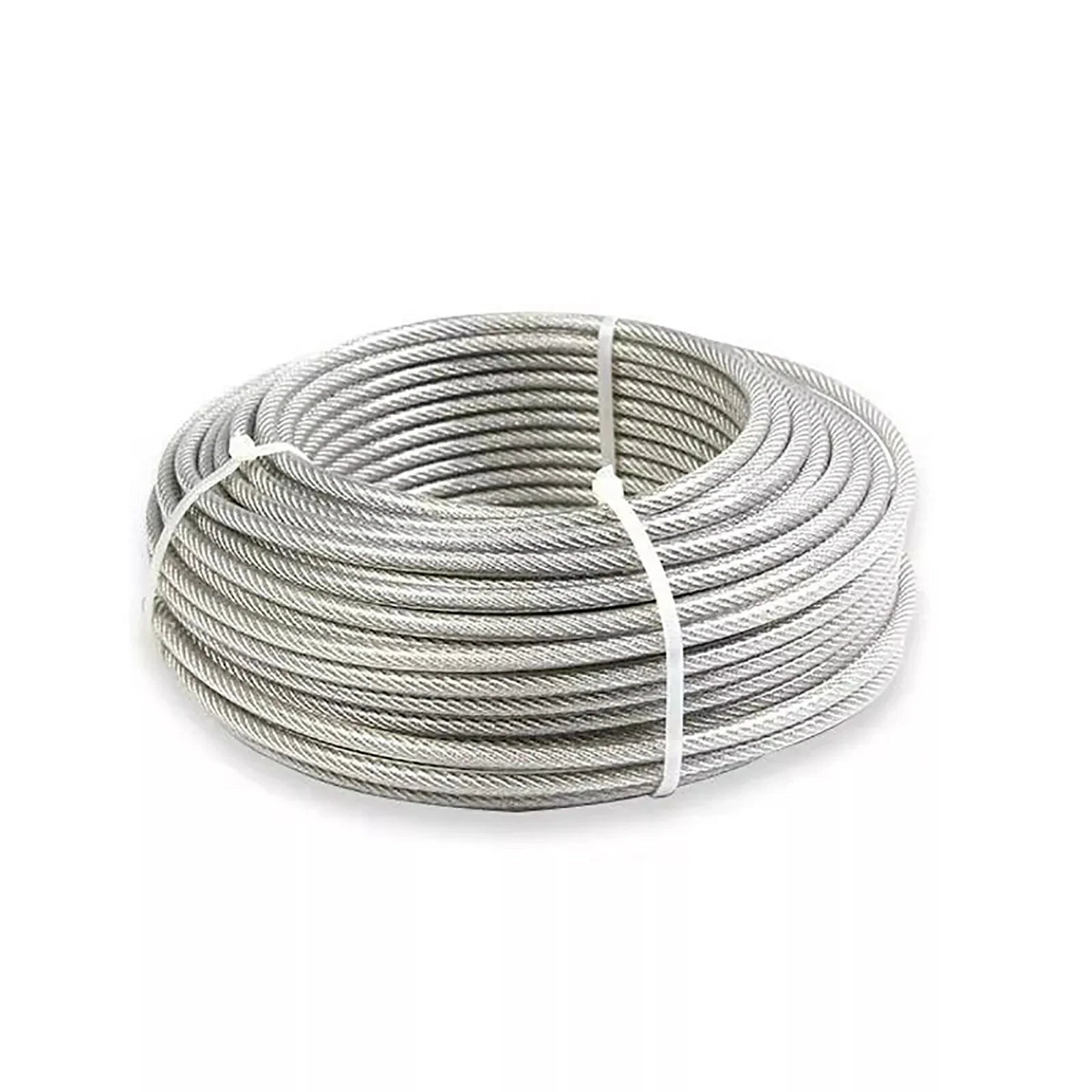 304 Stainless Steel Wire Rope Cable PVC Clear Plastic Coated 3mm - 12mm Diameter - HomeDIYer