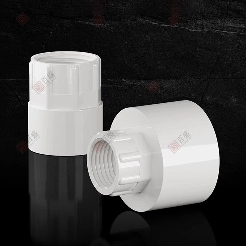 PVC Plastic Pipe Fittings Bsp 1 2" ~ 4" Female Threaded Coupling Adapter Socket