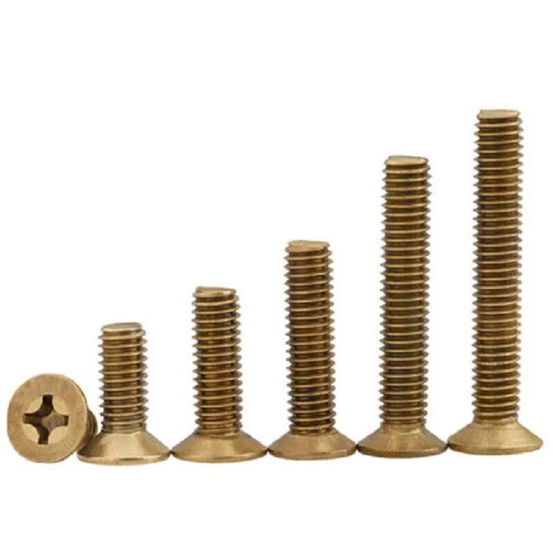 Brass Phillips Countersunk Flat Head Screws M5 M6 M8 Metric Machine Bolts