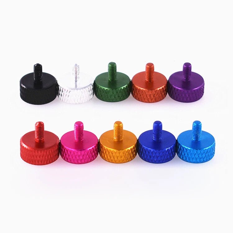 M3 Knurled Thumb Screws – 5 - 50mm Aluminum Hand Tighten Bolts, 10 Colors - HomeDIYer