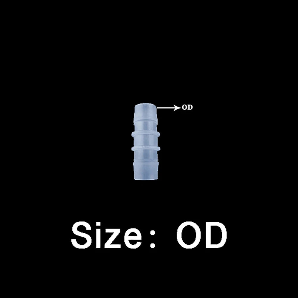 Straight Reducer Joiner — Plastic Barbed Hose Connector, 1.6mm–19mm