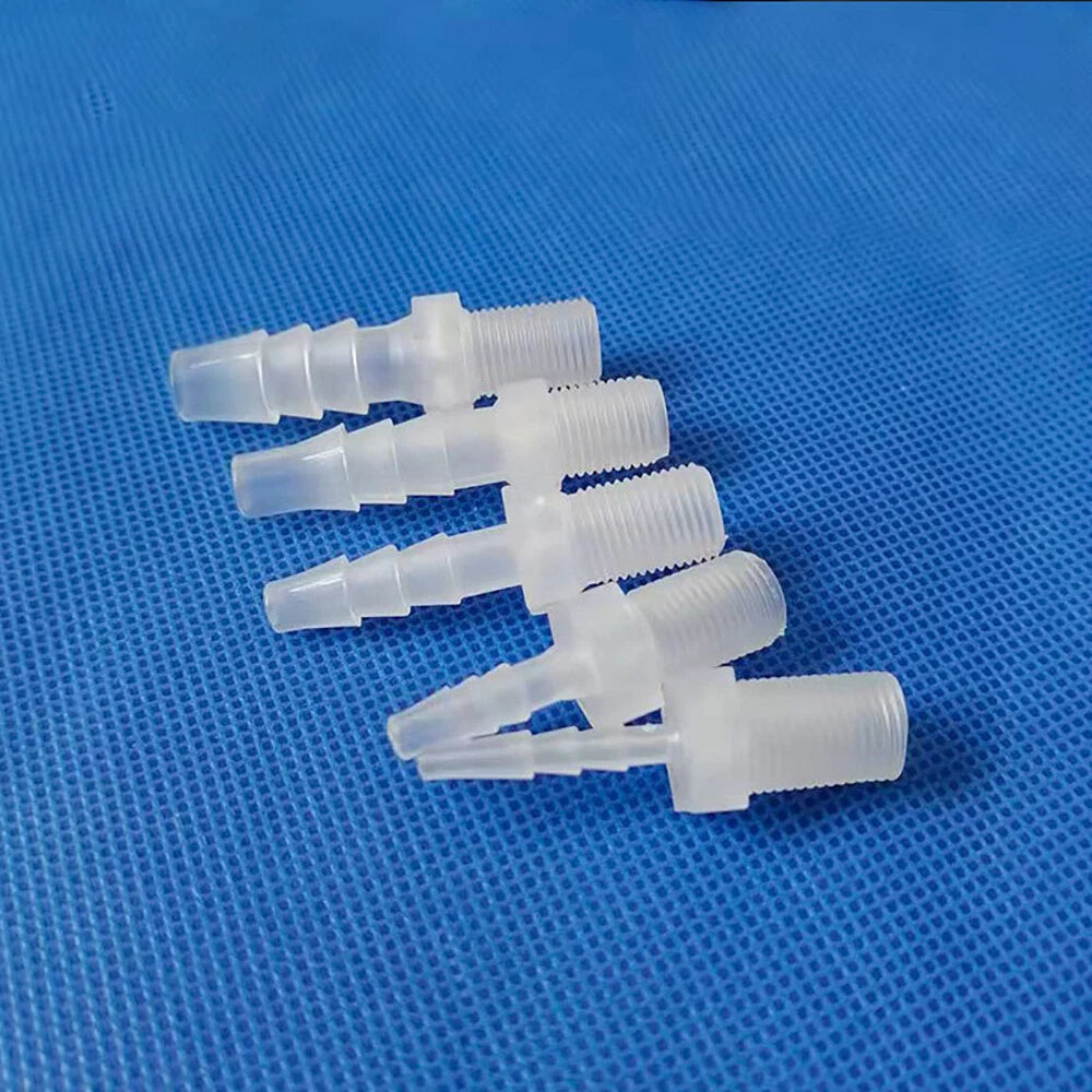 Male Thread Barbed Hose Connector — Plastic Straight Pipe Fitting (BSP, G1/8 to G3/4)