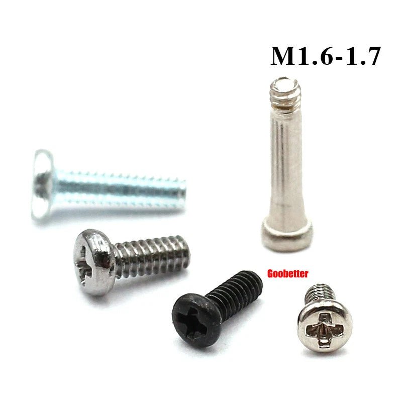 Phillips Pan Head Machine Screws M0.8 M1 M1.2 M1.4 M1.6 M1.7 — Cross Round Head Bolts, Multiple Coatings - HomeDIYer