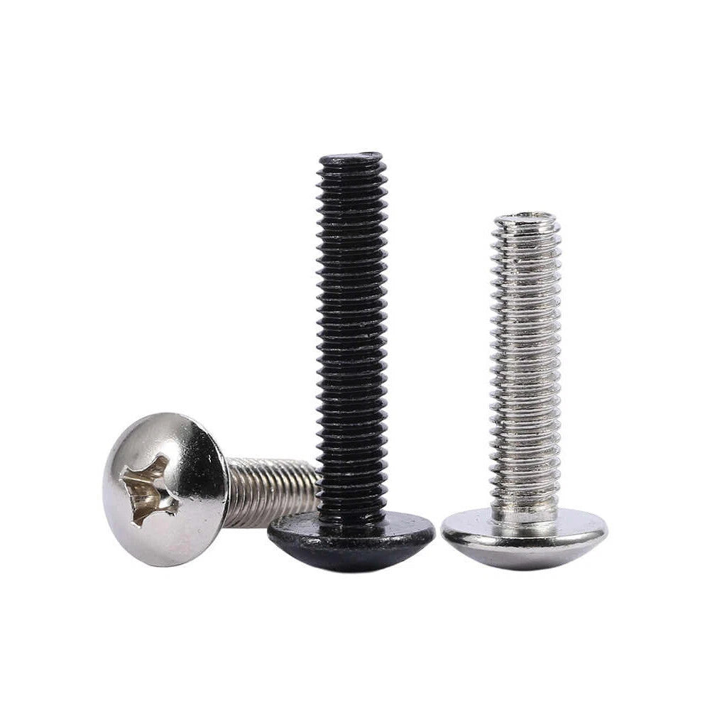 Phillips Pan Head Machine Screws — Nickel Plating & Black Zinc, M2–M6, 10 or 25 Pcs