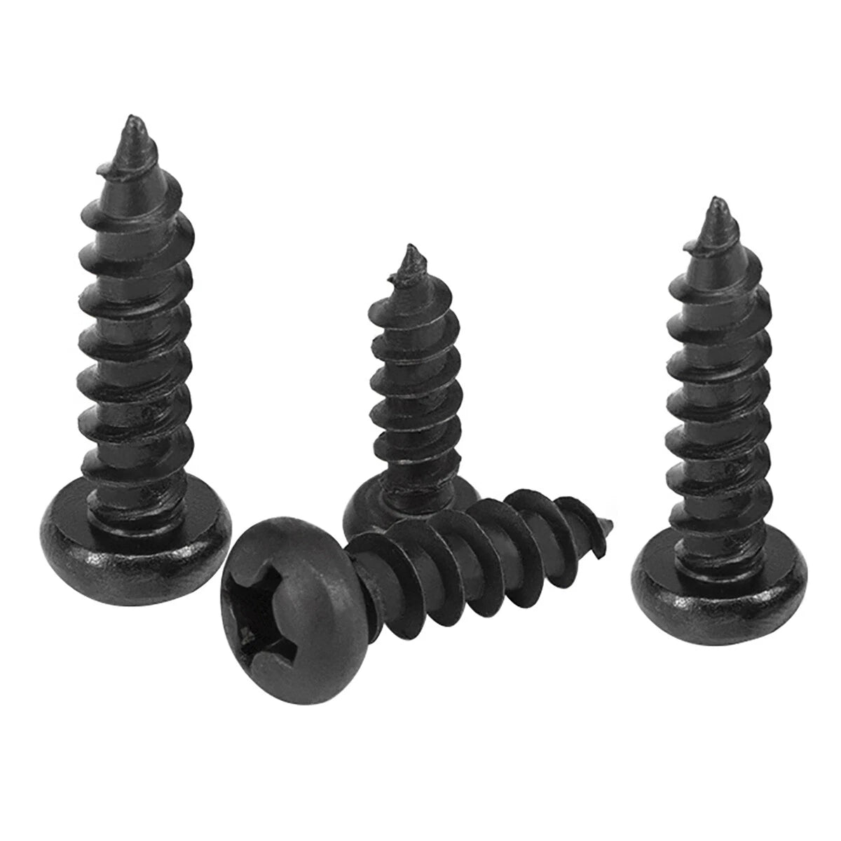 Phillips Pan Head Self Tapping Screws – Black 304 Stainless Steel, M1.7–M6.3