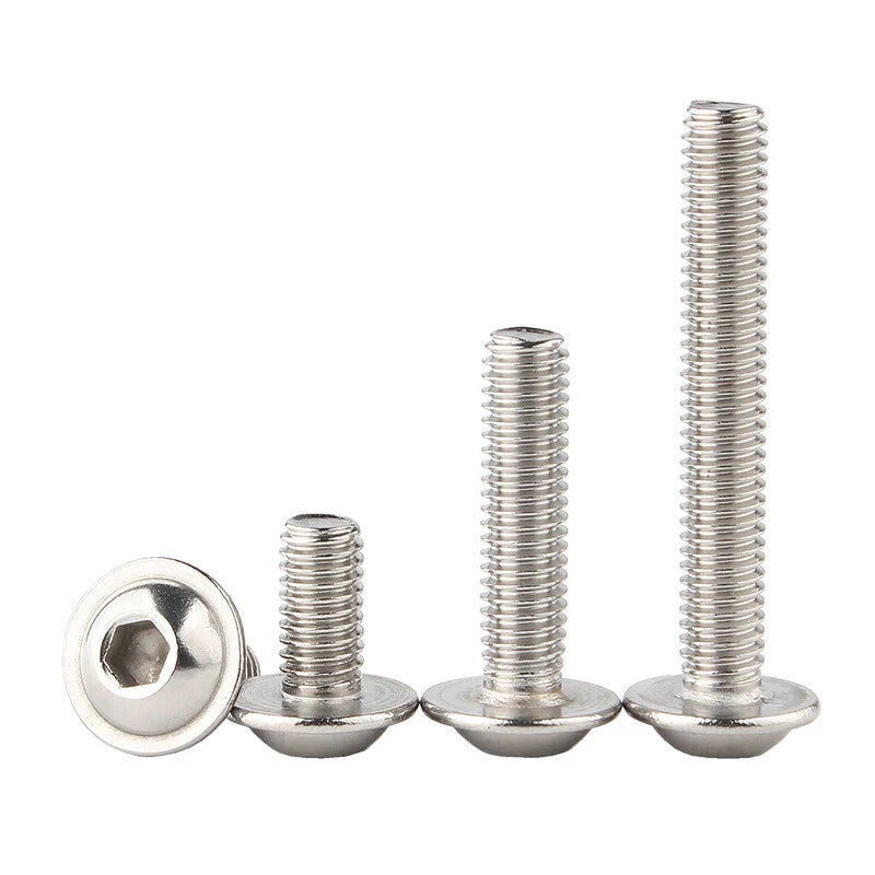 Hex Socket Pan Head Screws – A2 Stainless Steel, M2 to M8, Metric, Fully Threaded (3–60mm Lengths)