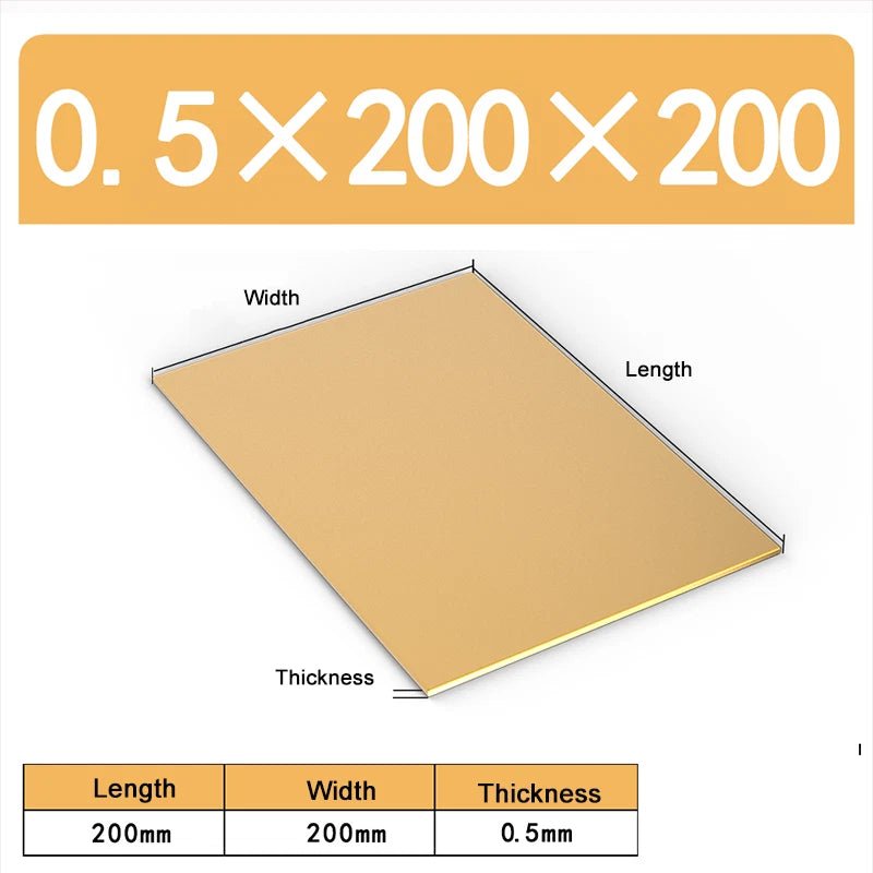 H62 Brass Sheet Plate Metal Foil Thick 0.5/0.8/1/1.2 to 6mm Guillotine Offcuts - HomeDIYer