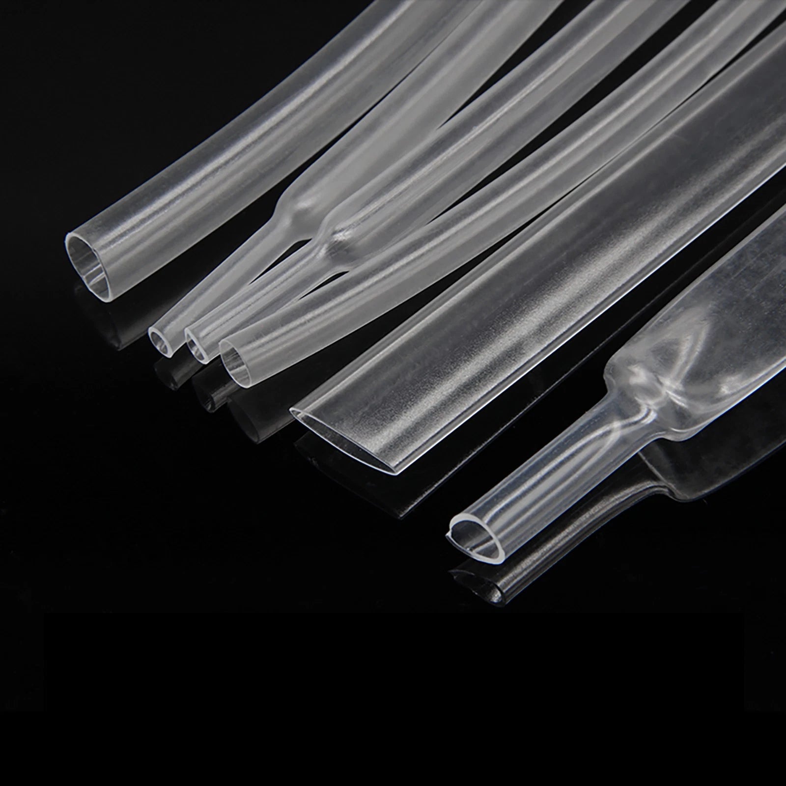 2:1 Heat Shrink Tubing Clear Transparent — φ0.6mm to φ100mm, 1M / 5M / 10M