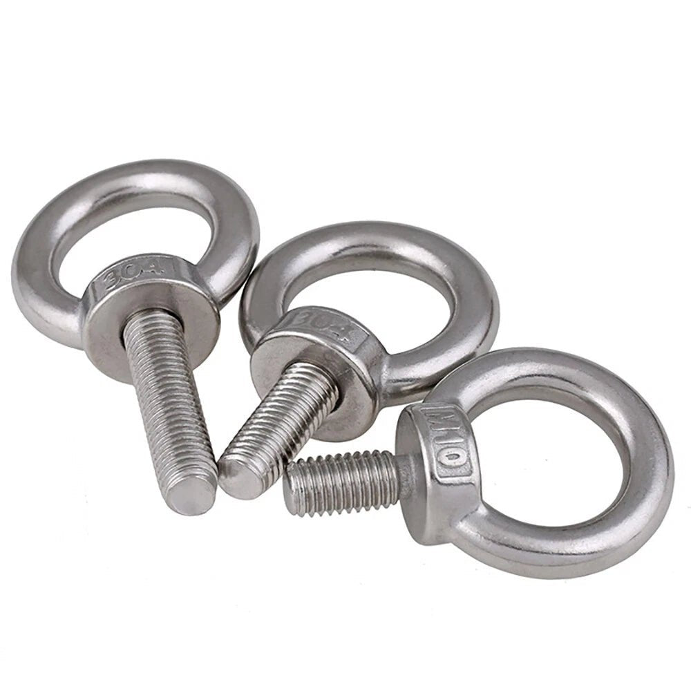 Metric Eye Bolt Screws A2 Stainless Steel — M3 M4 M5 M6 M8 M10 Lifting Ring Bolts - HomeDIYer