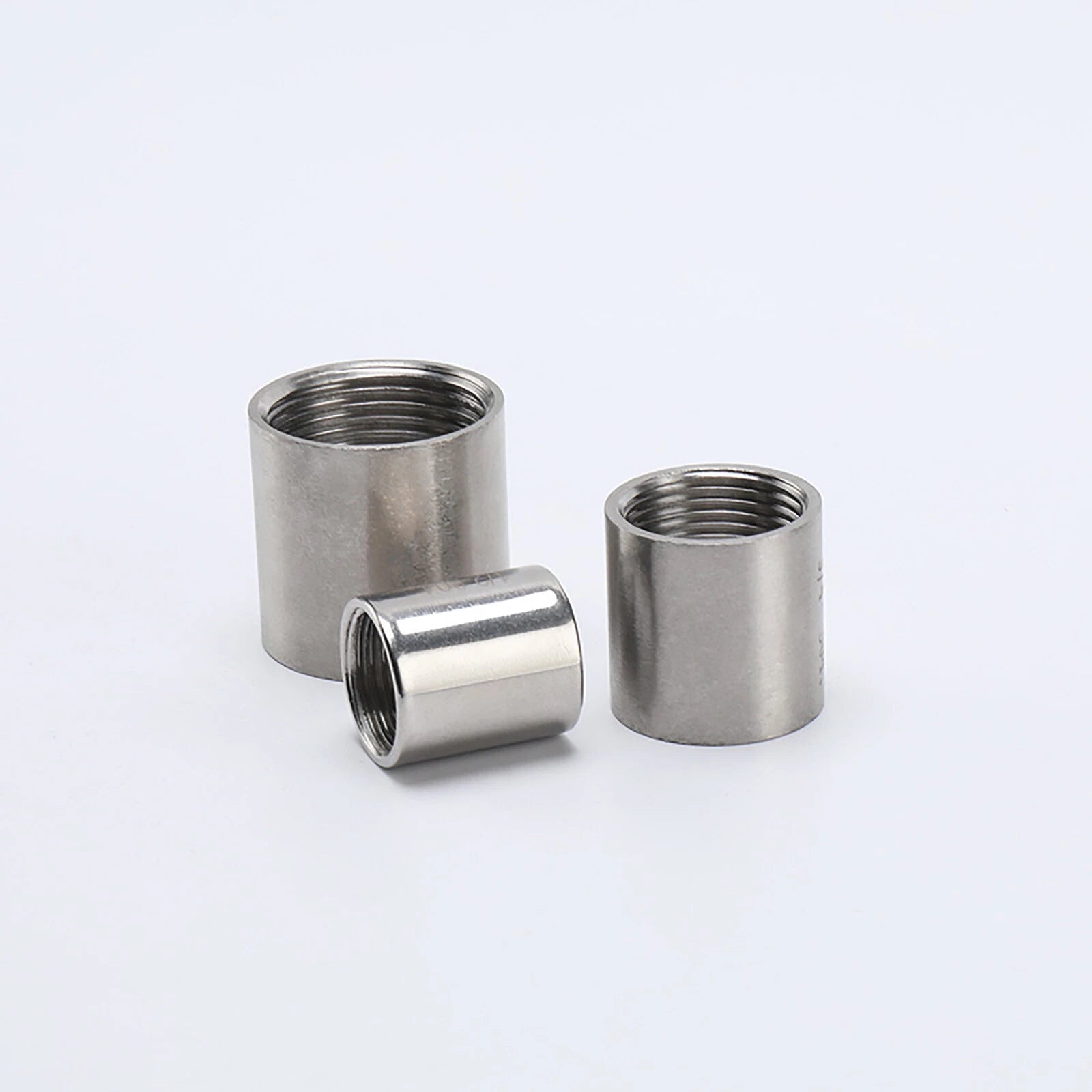 304 Stainless Steel BSP Full Socket Pipe Coupler — DN8 to DN100