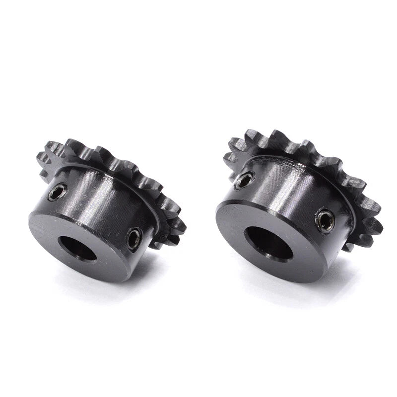 1/4" 04C Roller Chain Sprocket 10T - 23T Pitch 6.35mm M5 Thread Blacken 45 Steel