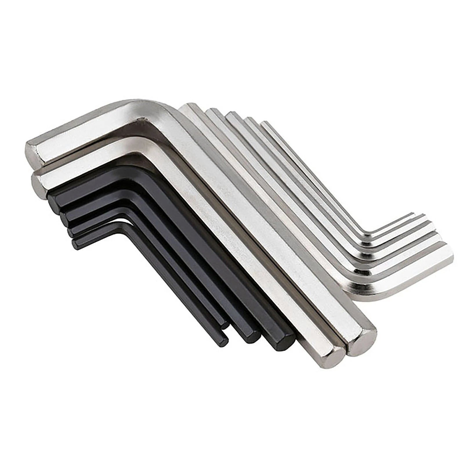 Metric Allen Key-Hex Wrench M0.7/0.9/1.2/1.5/2/3/4/5/6/8/10/12 Black/Ni-plated