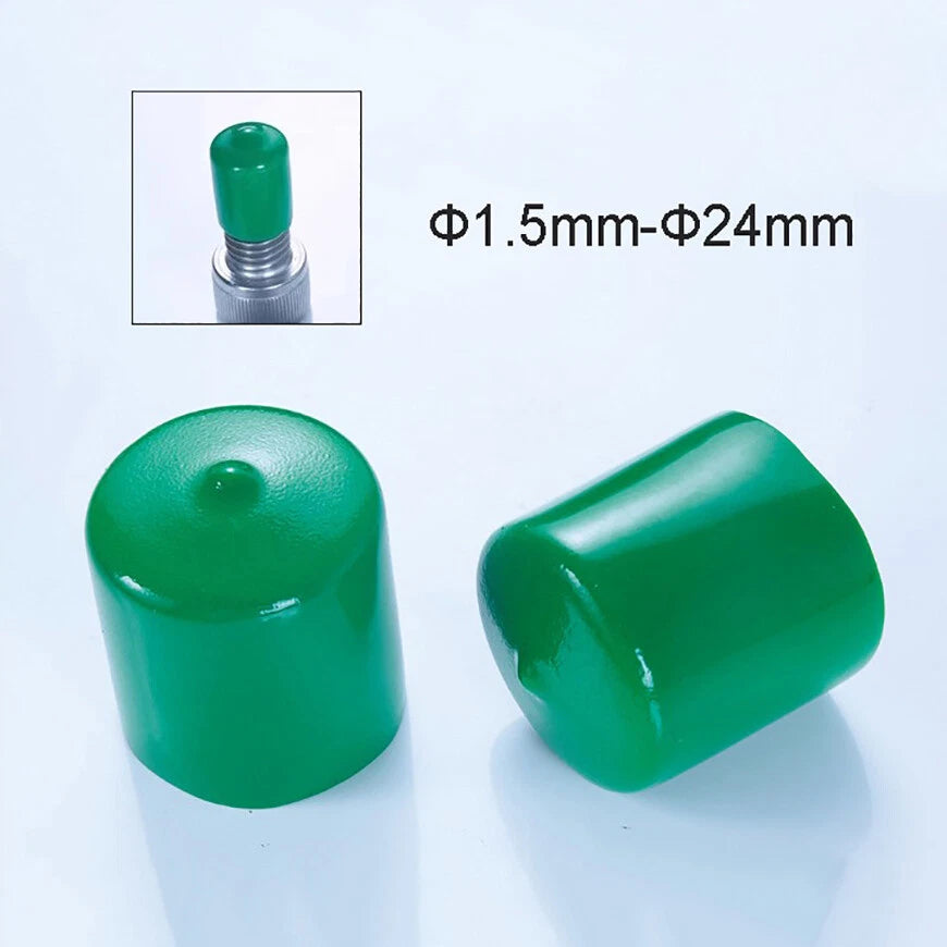 Rubber Thread Protector Caps – Φ1.5mm to Φ24mm, 7 Colors (Black, Green, Red, Blue & More)