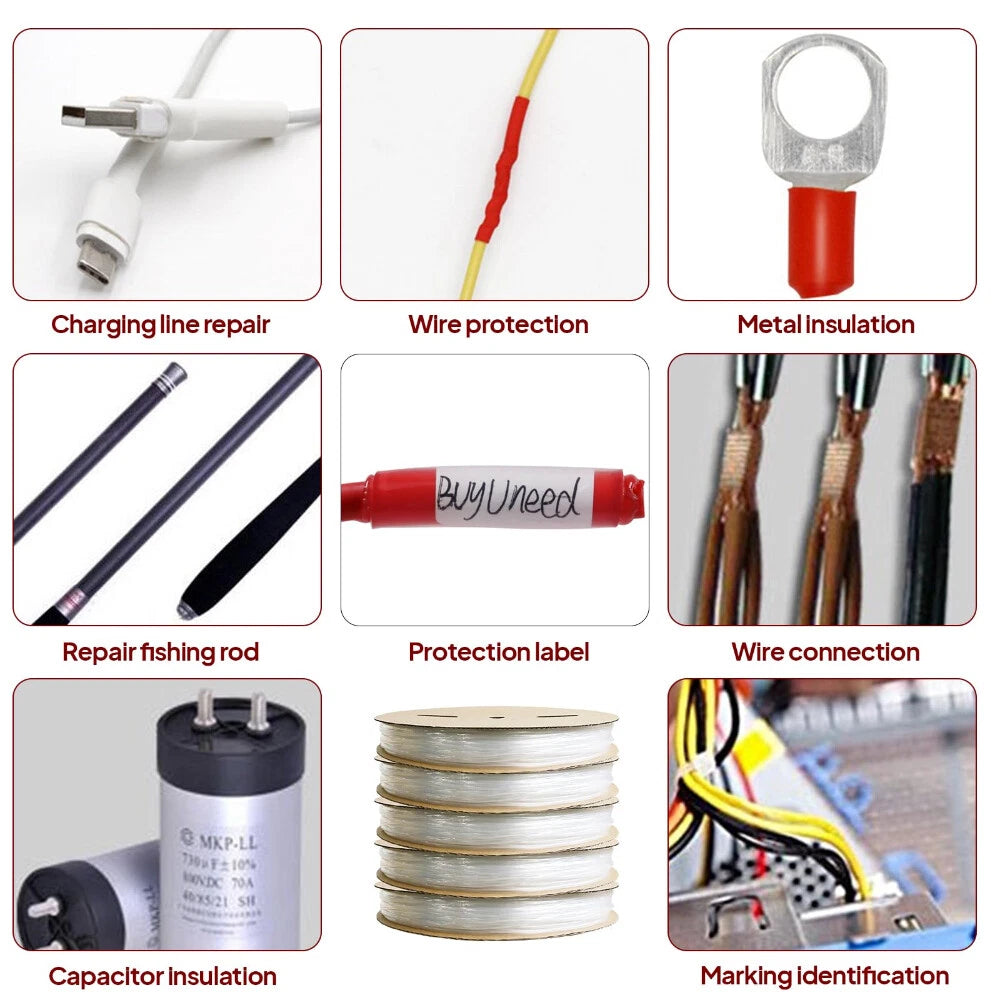 Clear 2:1 Heat Shrink Tubing – Electrical Wire Insulation Sleeve
