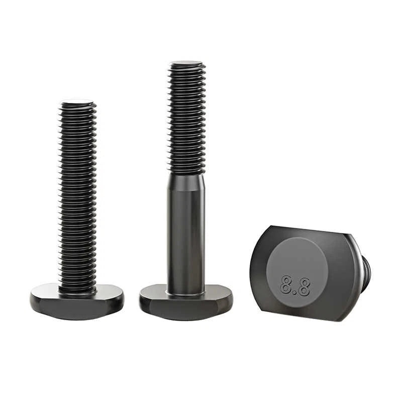 M14 x 50mm T - Slot Bolts – Black 8.8 Steel, Full Thread (T - Slot Screws for Aluminum Extrusion) - HomeDIYer