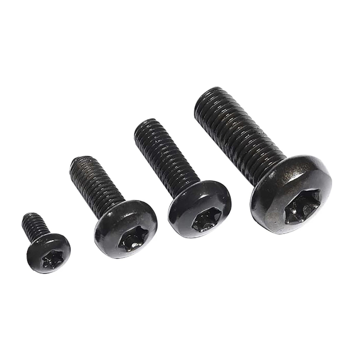 Black A2 Stainless Steel Button Head Security Torx Machine Screws M2 M2.5 M3 M4 M5 M6 — Tamper-Resistant, 3mm to 50mm