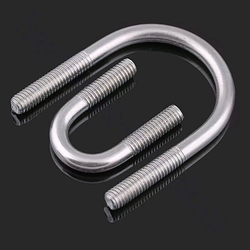 304 Stainless Steel U - Bolts — M6 M8 M10 M12, Pipe Clamp U - Bend Screws with Nuts - HomeDIYer
