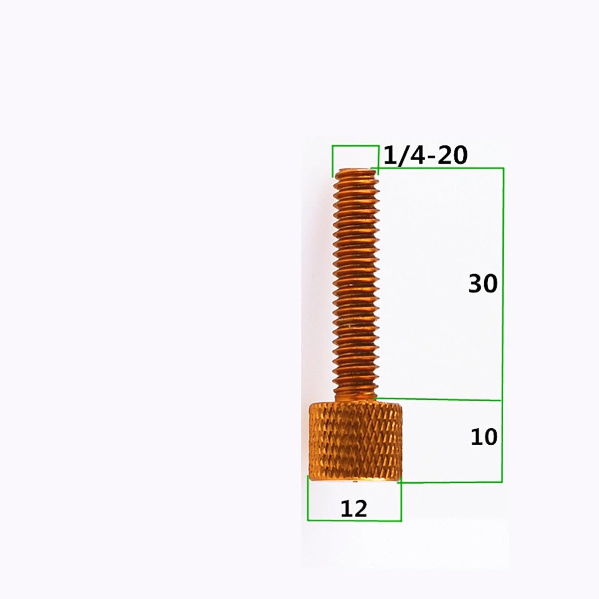 UNC 1/4 - 20 Aluminum Knurled Flat Thumb Screws 30mm (1 - 3/16") – Hand Grip Bolts for PC Case & Camera - HomeDIYer