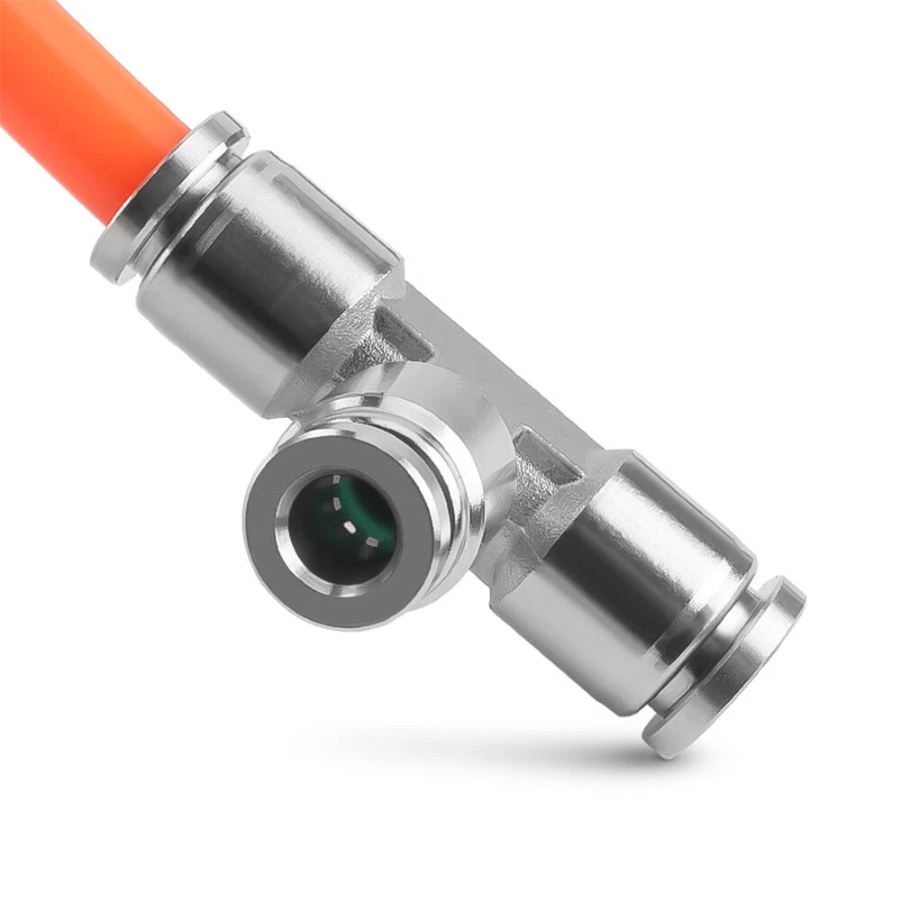 Stainless Steel Push-In Reducer Tee Fitting | Pneumatic Push Fit Connector
