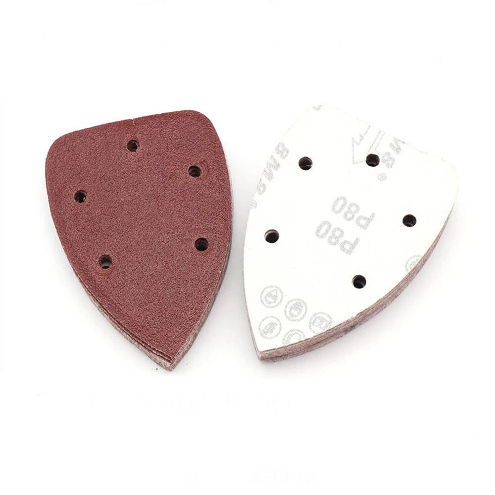 Mouse Sanding Sheet Hook and Loop Palm Sander Pad Triangle Sandpaper 40-400 Grit
