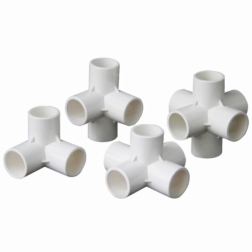 3 4 5 6-Way Elbow PVC Plastic Pipe Fittings Adhesive Connector 20 25 32 40 50mm