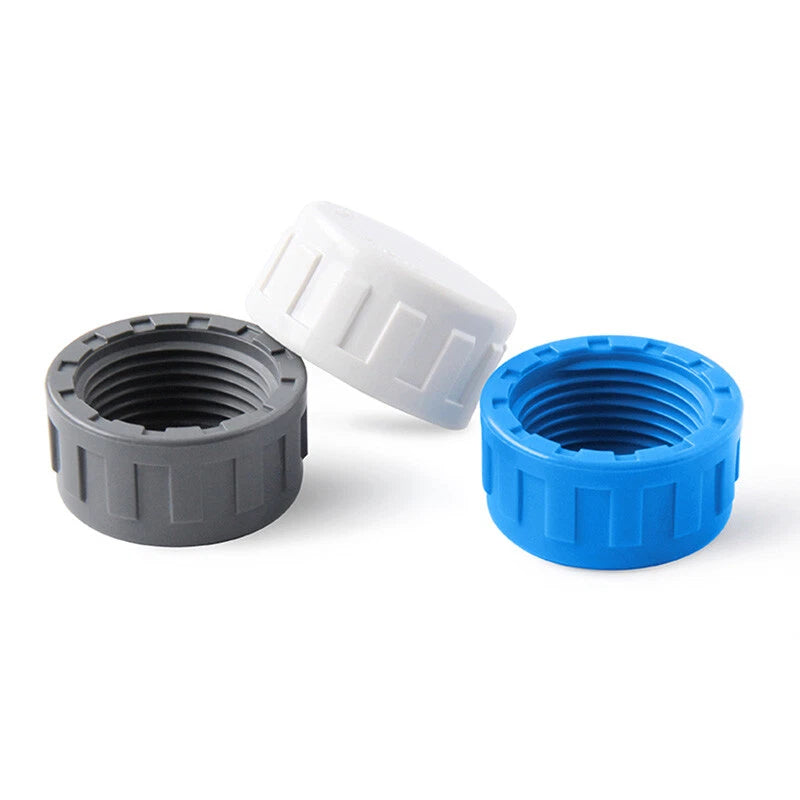 Water Pipe Cap PVC Stop End Female Thread Fittings Plug Lock 20 25 32 40 50 63mm