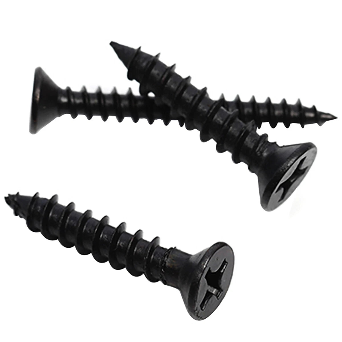 Phillips Flat Head Self Tapping Screws – Black 304 Stainless Steel, M1.7–M6.3