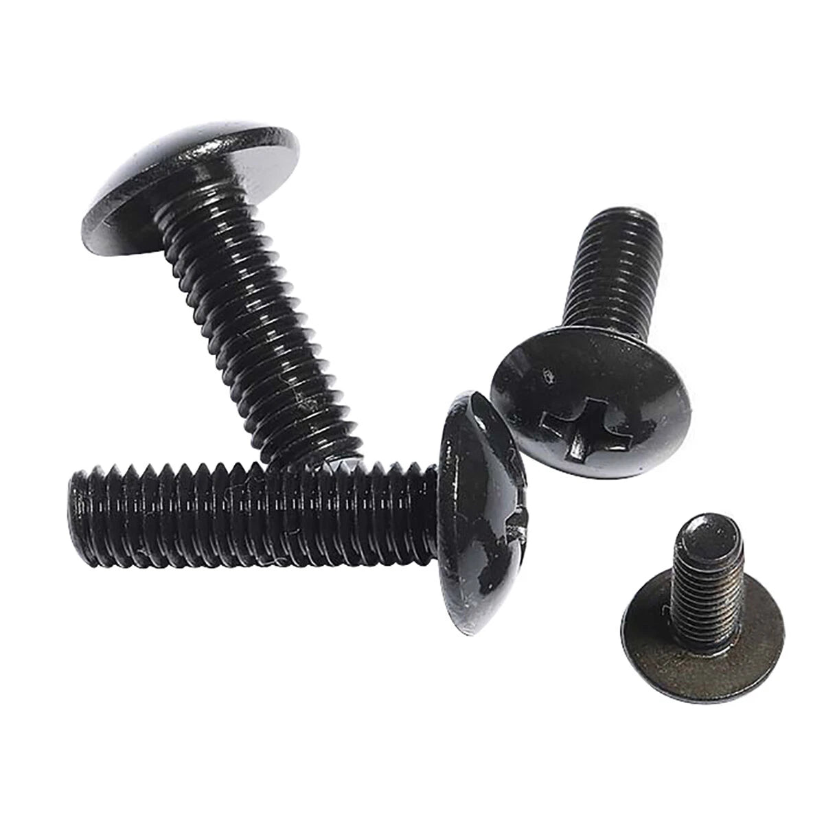 Black 304 Stainless Steel Phillips Truss Head Machine Screws — M3 M4 M5 M6
