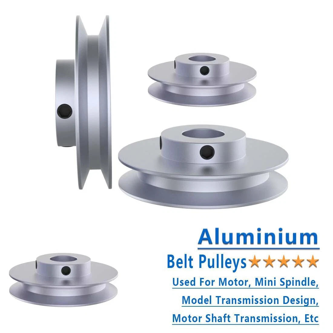 Aluminium V-Groove Pulley 1 Groove OD 50/60/80/100mm for B-type Belts Pulleys