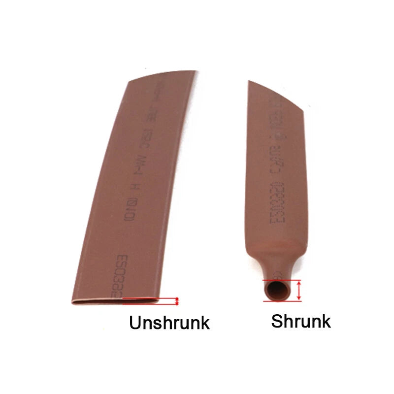 Brown Heat Shrink Tubing 2:1 Ratio — 1mm to 50mm Diameter