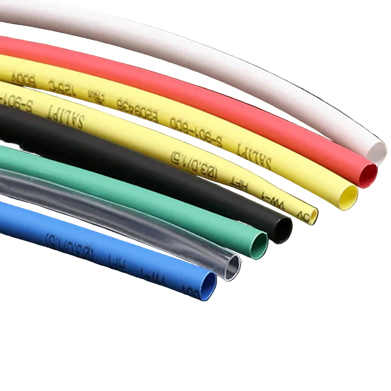 Polyolefin 2:1 Heat Shrink Tubing — φ0.6mm to φ3mm, Multiple Colors & Lengths
