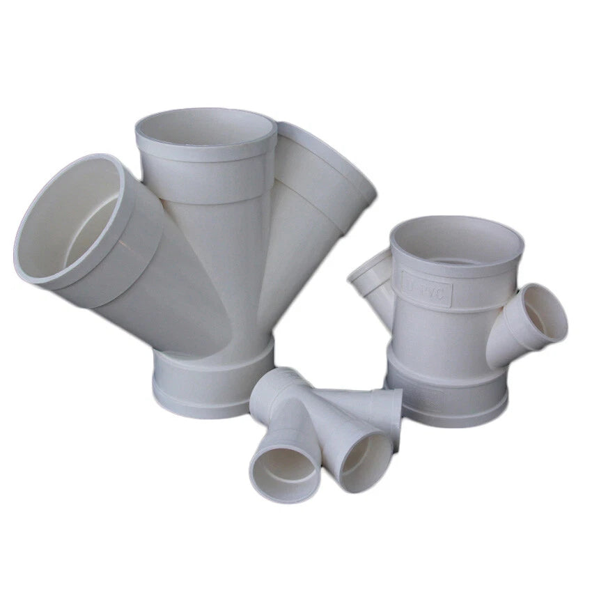 50-200mm PVC Drainage Pipe 4-Way Equal Reducer Connector Adapter Drain Fittings