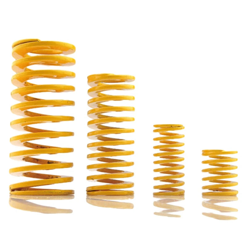 Die Springs OD 10mm L 15-100mm Extra Light Load Yellow Compression Mould Spring