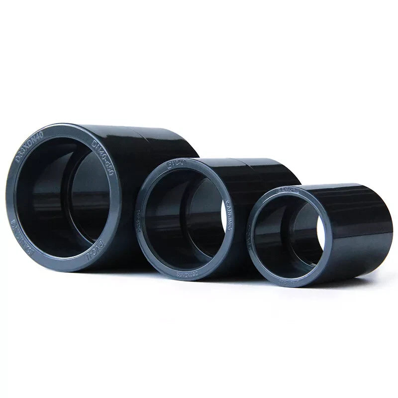 PVC Straight Pipe Coupling — Socket Slip Joint Fitting, ID 20mm–110mm