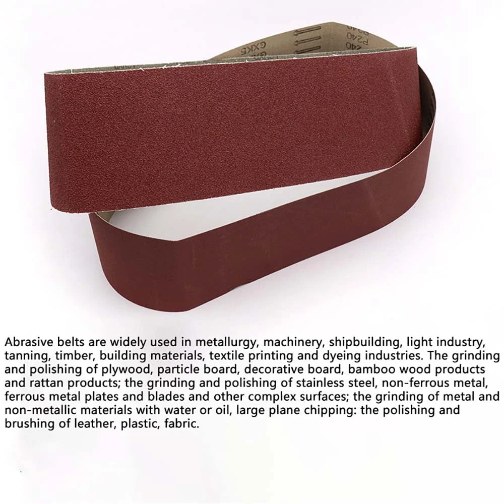 915mm x 100mm Aluminum Oxide Sanding Belts — P80 to P320 Grit for Bench and Floor Sanders
