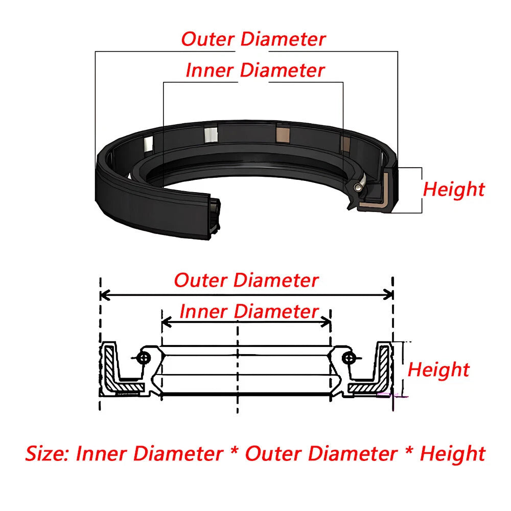 TC FB TG4 NBR Skeleton Oil Seal Rings ID 52mm-200mm Lip Seal For Rotary Shaft