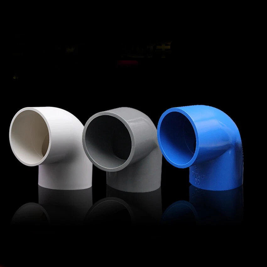 PVC 16mm-200mm ID Equal Water Supply Pipe Elbow Fittings Adapter Connector