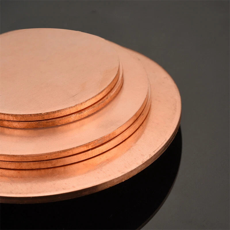 T2 Copper Round Plate Copper Disc Solid Metal Sheet Dia 10-300mm Thick 0.3-1.6mm