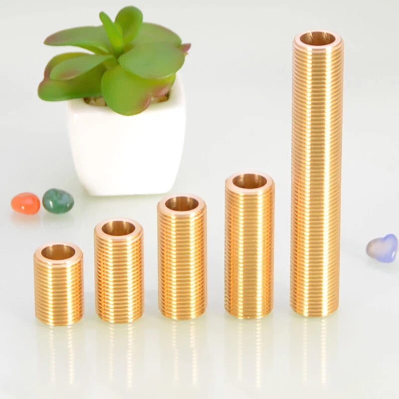 1/2" DN15 Male Thread Brass Pipe Extender Nipple | 30mm–120mm