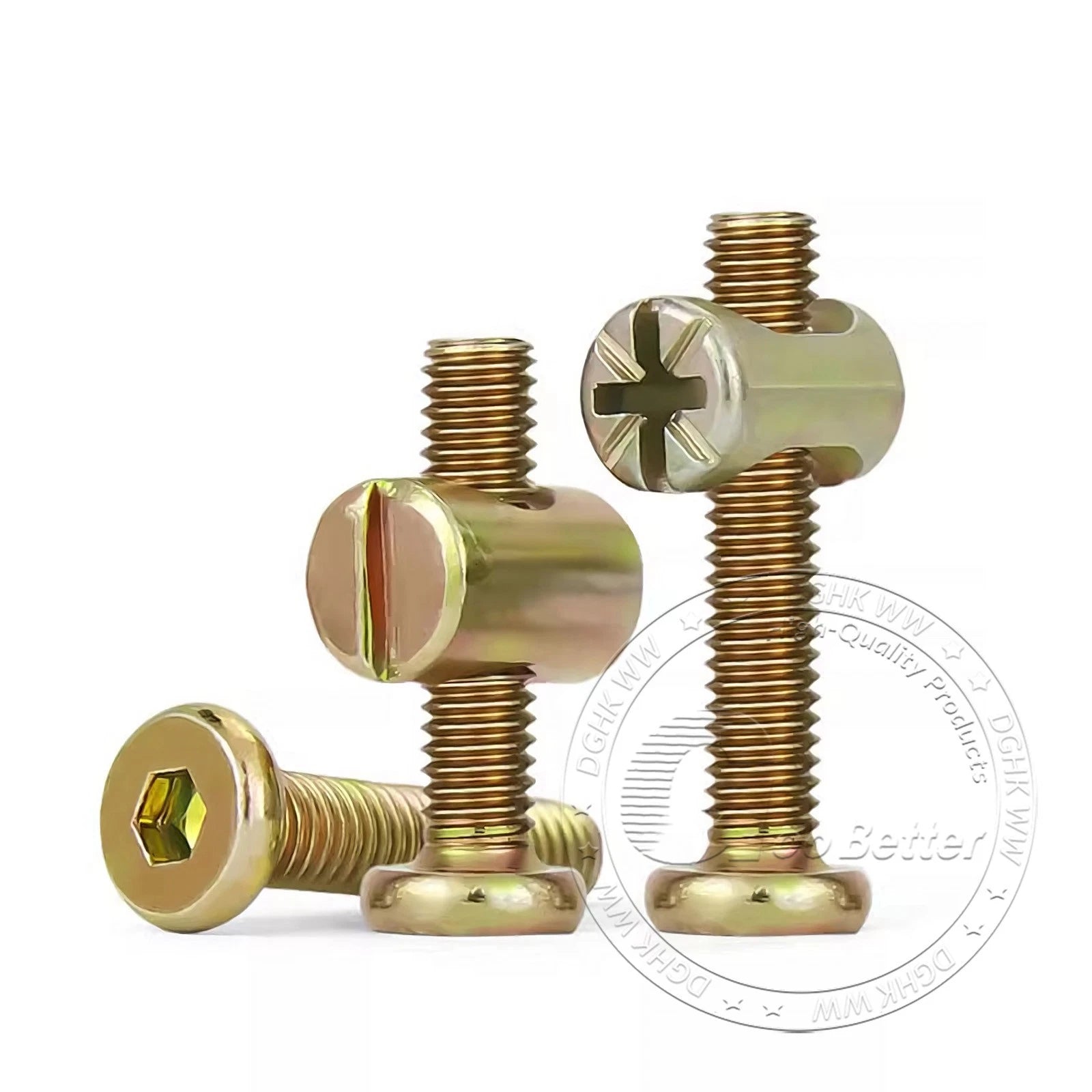M6 M8 Galvanised Furniture Connecting Bolts with Barrel Nuts | Slotted & Phillips | 8mm–120mm