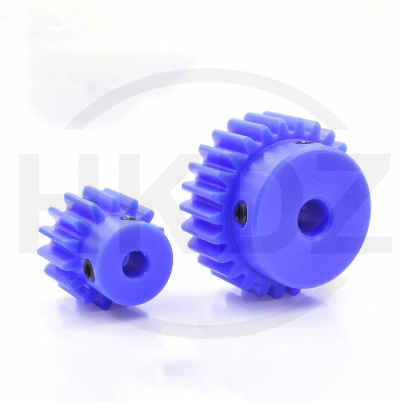1.5 Mod Blue Nylon Spur Gear 15-60T,Bore 6-12mm Pinion Gear With Step Motor Gear
