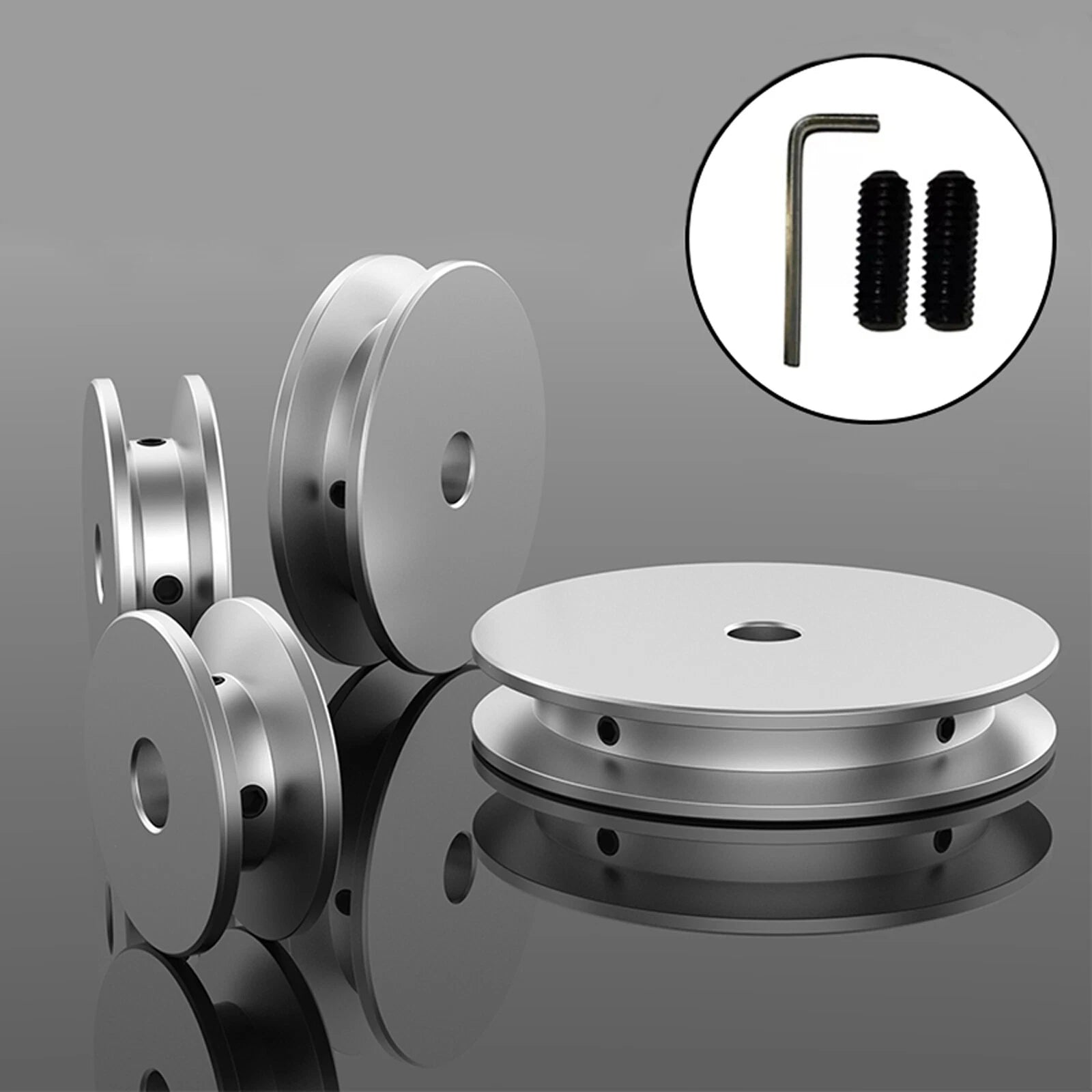 V-Groove Aluminum Drive Pulley For O(Z)-Section V-Belt Pulleys OD 40/50/60/80mm