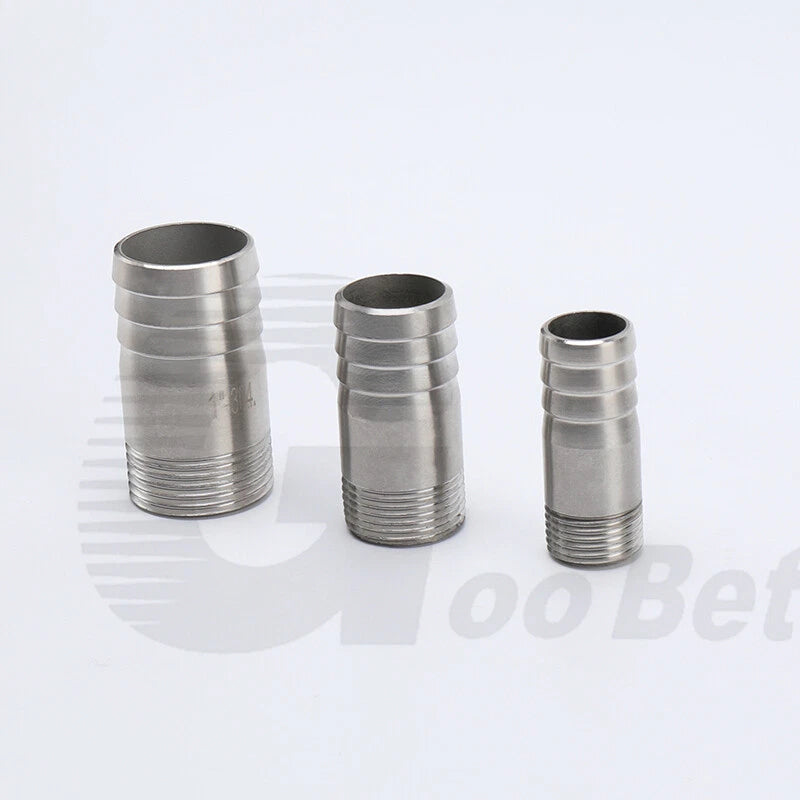 Stainless Steel Hosetail Barbed Hose Connector — BSP Male Thread (DN8 to DN100)