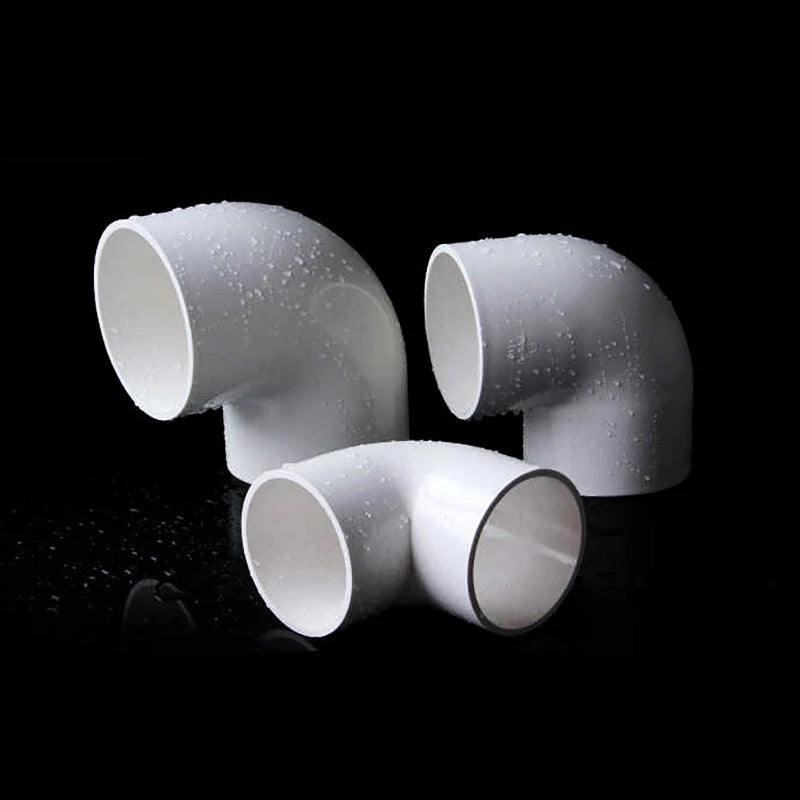 PVC Pipe Fittings Connector 90° Elbow Adapter Solvent Weld ID 16mm - 160mm White