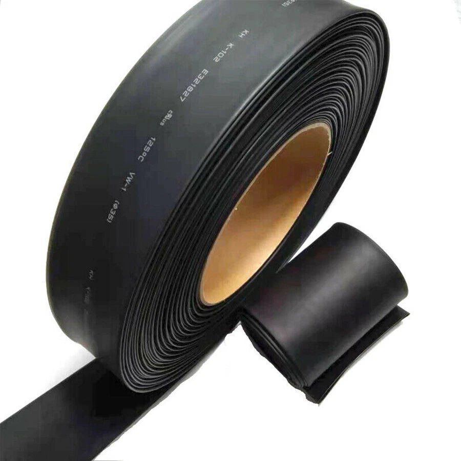 Heat Shrink Tubing 2:1 Ratio Black — 30mm to 150mm Electrical Cable Sleeving