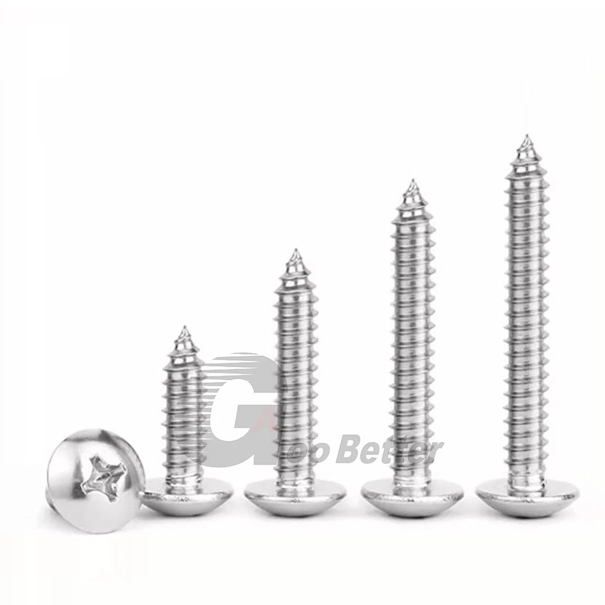 M5 M5.5 M6 M6.3 Phillips Truss Head Self Tapping Screws – A2 304 Stainless Steel